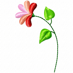 Flowers And Tree Embroidery Design 2